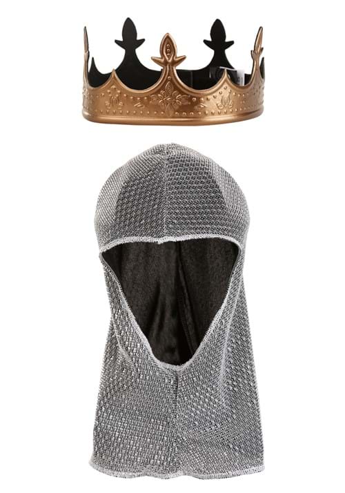 King Arthur Costume Crown & Hood Accessory - US 2886