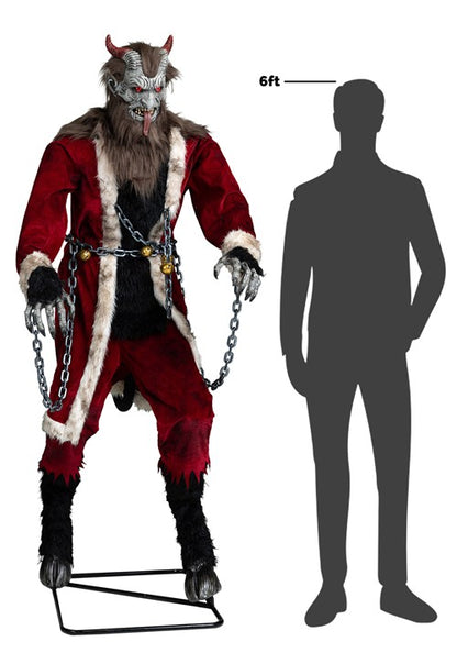 6.5FT Krampus Animatronic Decoration - US 8986