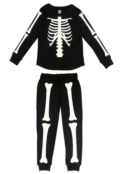 Skeleton 2 Piece Jogger Sleep Set for Women - US 6977