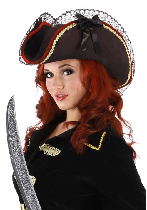 Women's Lady Buccaneer Black Costume Hat - US 0844