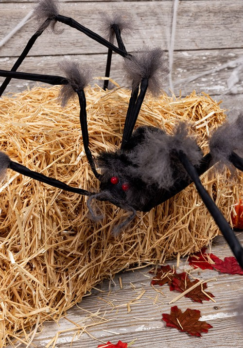 20-Inch Large Hairy Gray Spider Decoration - US 6949