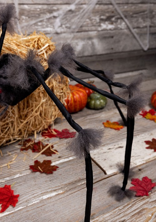 20-Inch Large Hairy Gray Spider Decoration - US 6949