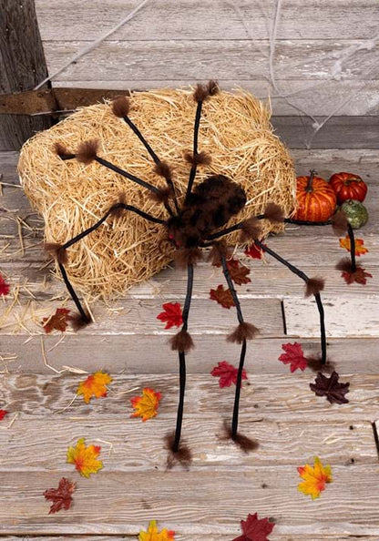 20-Inch Large Hairy Brown Spider Decoration - US 4841