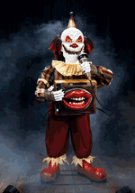 6.6FT Laugh Track Jack the Sinister Smiling Clown Animatronic Decoration - US 8808