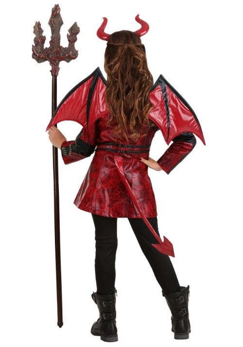Leather Girls Devil Costume - US 8850