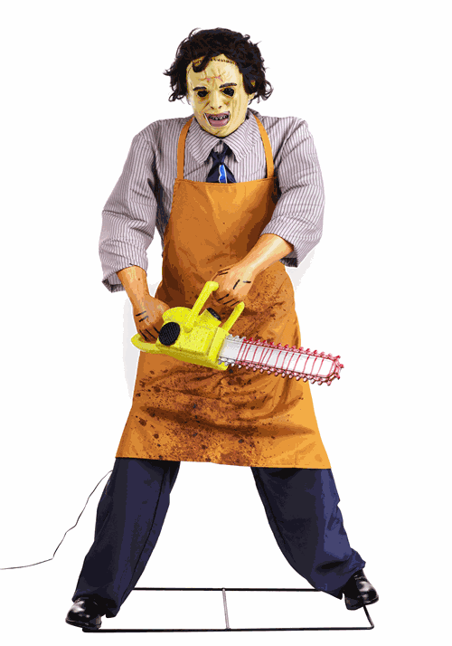 6FT Leatherface Animatronic Halloween Decoration - US 4103