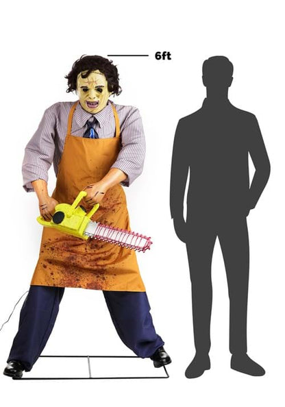 6FT Leatherface Animatronic Halloween Decoration - US 4103