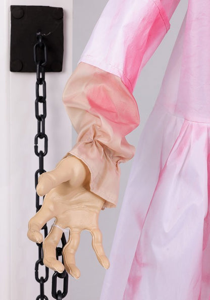 5.5FT Lethal Laudna the Chained Nurse Animatronic Decoration - Scream Saver - US 6118