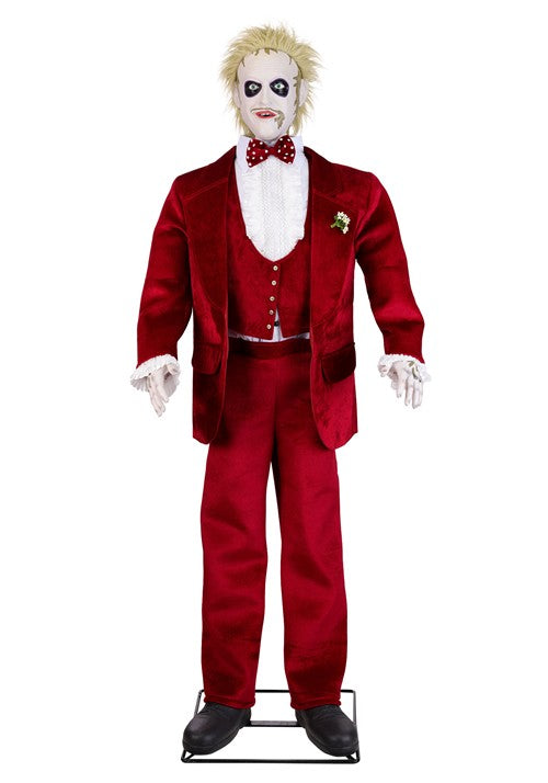 6FT Life-Size Animated Beetlejuice with 2 Outfits Decoration - US 3431