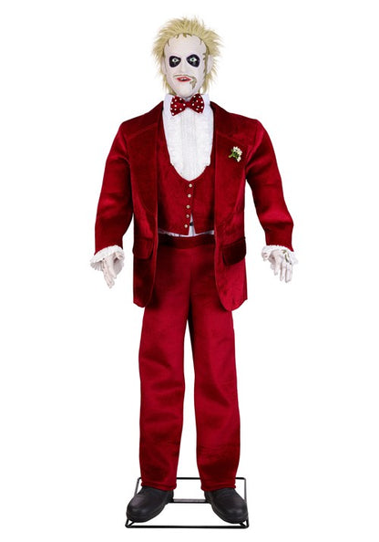 6FT Life-Size Animated Beetlejuice with 2 Outfits Decoration - US 3431