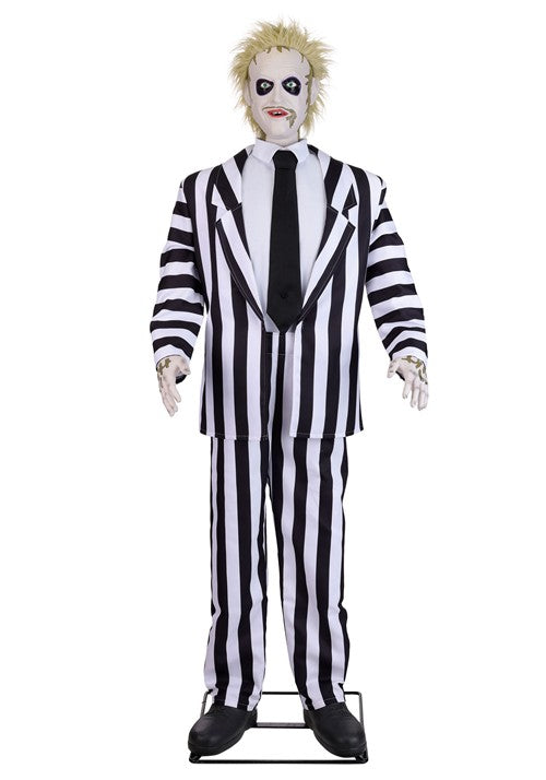 6FT Life-Size Animated Beetlejuice with 2 Outfits Decoration - US 3431
