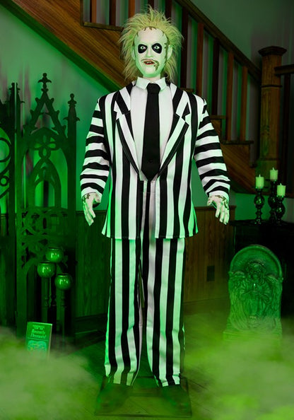 6FT Life-Size Animated Beetlejuice with 2 Outfits Decoration - US 3431