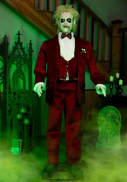 6FT Life-Size Animated Beetlejuice with 2 Outfits Decoration - US 3431