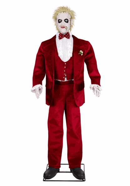6FT Life-Size Animated Beetlejuice with 2 Outfits Decoration - US 3431