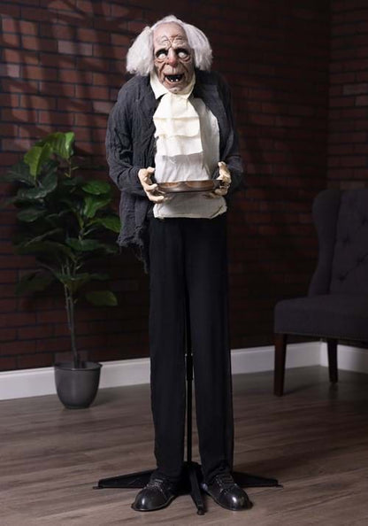 5FT Old Man Butler Greeting Animatronic Decoration - Scream Saver - US 3233