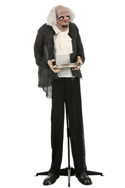 5FT Old Man Butler Greeting Animatronic Decoration - Scream Saver - US 3233