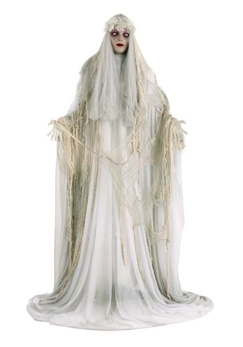 5.5FT Life-Size Venetian Victoria Standing Ghost Girl Halloween Decoration - US 4875