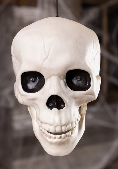 Life Sized Animated Hanging Skull Halloween Decoration - US 6582