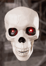 Life Sized Animated Hanging Skull Halloween Decoration - US 6582