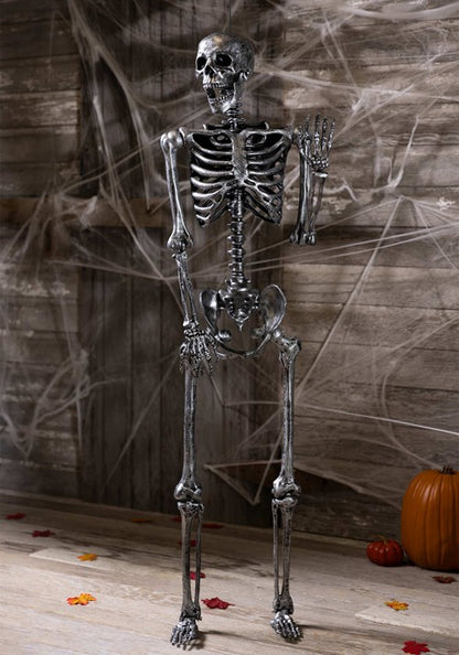5FT Life Size Dark Grey Skeleton Decoration - US 6241