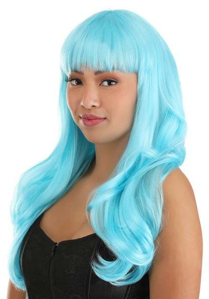 Light Blue Full Wavy Wig Accessory - US 4701