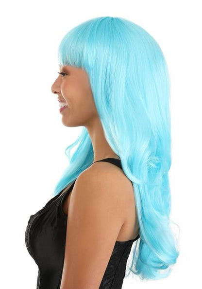 Light Blue Full Wavy Wig Accessory - US 4701