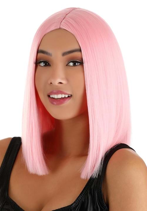Light Pink Women's Long Bob Costume Wig - US 1436