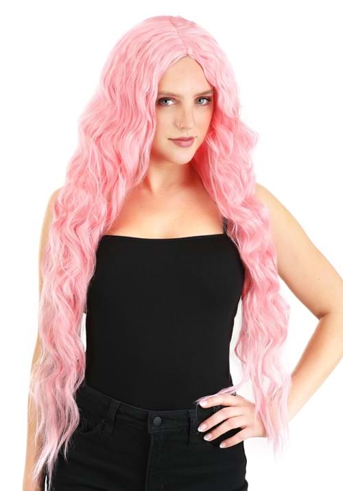 Light Pink Long Wavy Wig for Women - US 7582