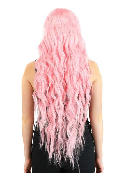 Light Pink Long Wavy Wig for Women - US 7582