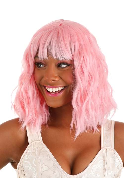 Light Pink Wavy Wig for Women - US 7659