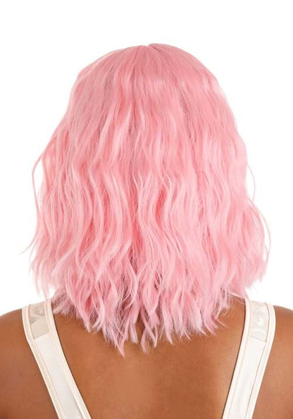 Light Pink Wavy Wig for Women - US 7659