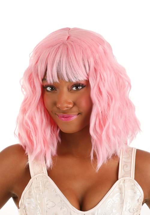 Light Pink Wavy Wig for Women - US 7659