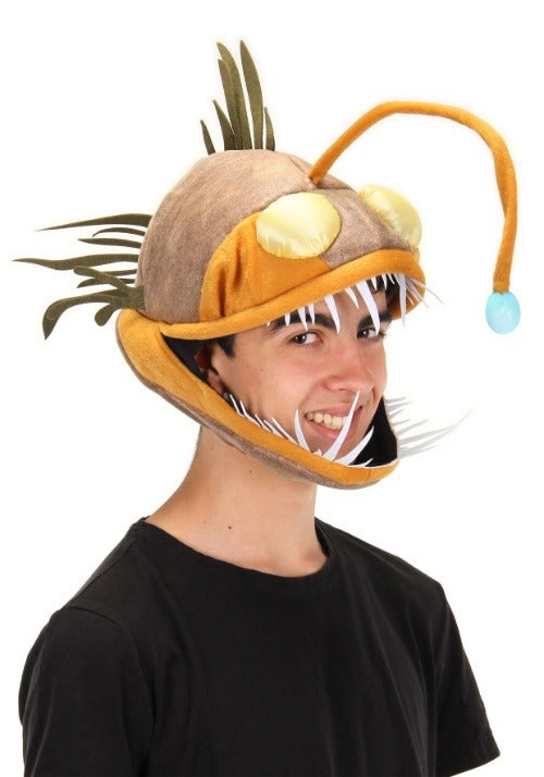 Light-Up Angler Fish Jawesome Costume Hat for Adults - US 7747
