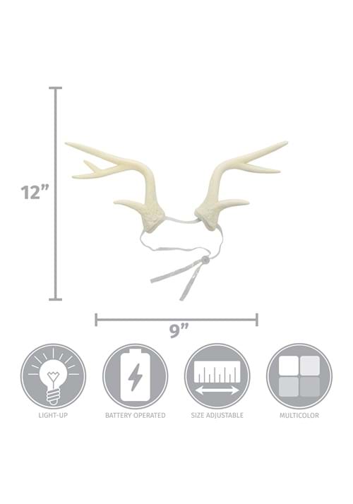 Light-Up Multicolor Deer LumenHorns Costume Antlers - US 0336