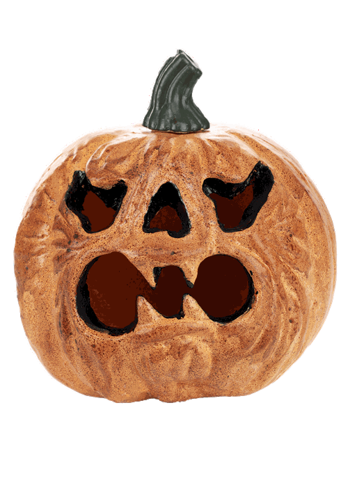 Light Up Haunted Pumpkin with Red Lights Decoration - US 3445