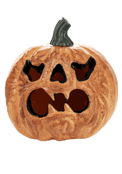 Light Up Haunted Pumpkin with Red Lights Decoration - US 3445