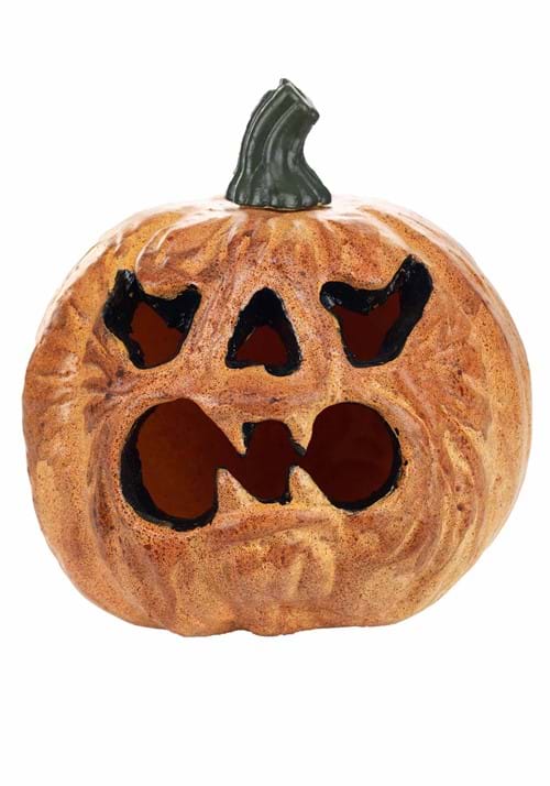 Light Up Haunted Pumpkin with Red Lights Decoration - US 3445