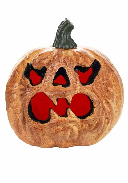 Light Up Haunted Pumpkin with Red Lights Decoration - US 3445