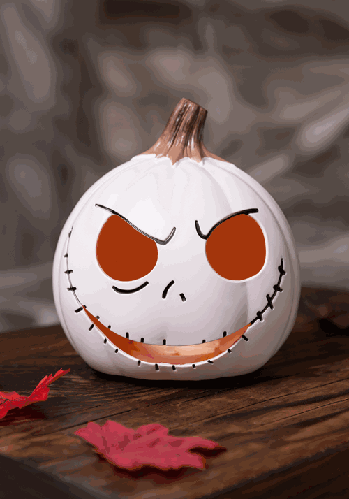 6-Inch Light Up Jack Skellington Pumpkin Decoration - US 1062