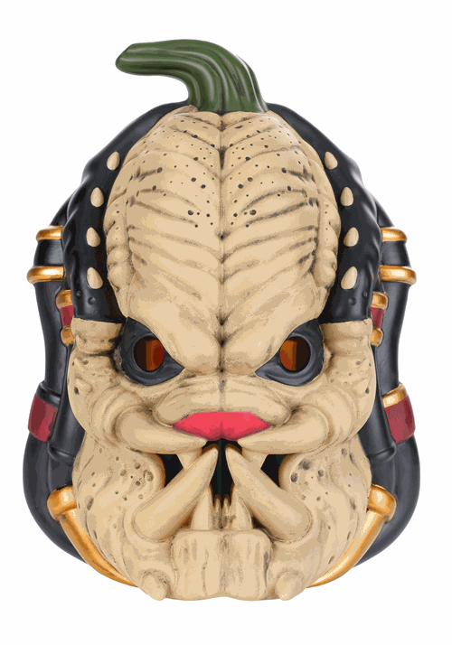 10-Inch Light Up Pumpkin Predator Halloween Decoration - US 6556