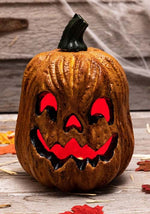Light Up Scary Pumpkin with Red Lights Decoration - US 3784