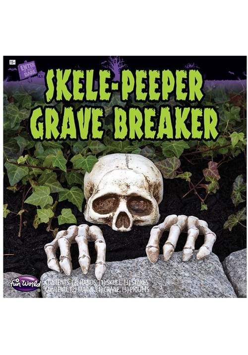 Light Up Skeleton Peeper Grave Breaker Halloween Prop - US 8207