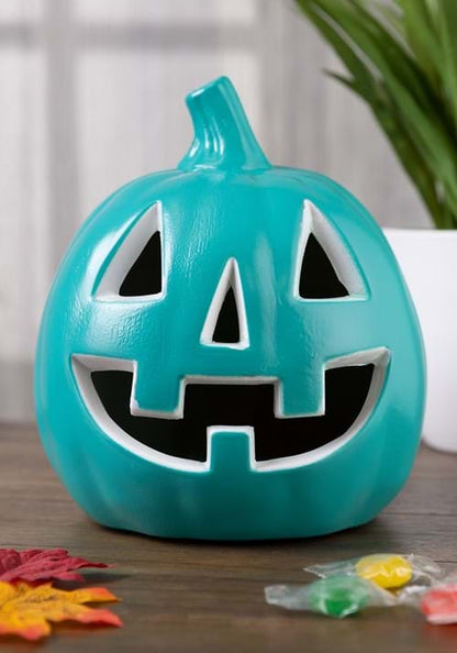 Light Up Teal Pumpkin Halloween Decoration - US 1931