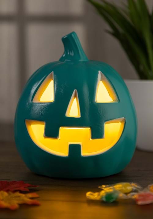Light Up Teal Pumpkin Halloween Decoration - US 1931