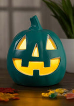 Light Up Teal Pumpkin Halloween Decoration - US 1931