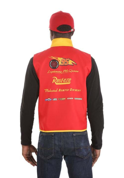 Pixar Lightning McQueen Crew Hat & Vest Costume Kit for Adults - US 6583