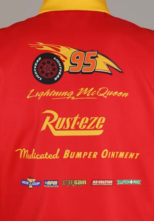 Pixar Lightning McQueen Crew Hat & Vest Costume Kit for Adults - US 6583