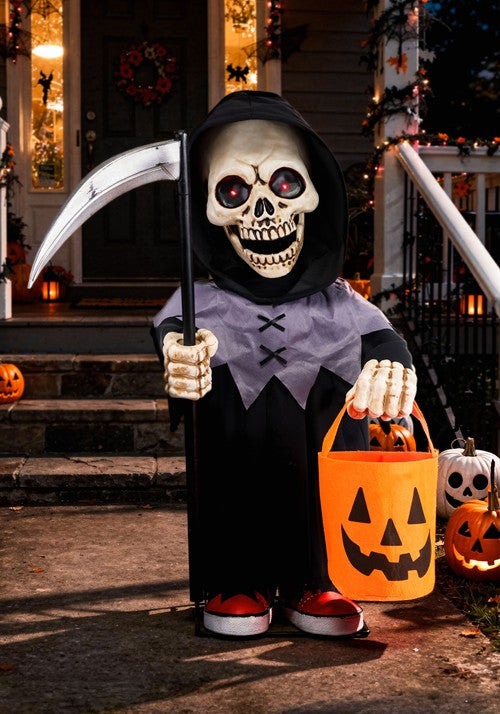 3FT Lil Boo Bonez the Rapping Reaper Animatronic Decoration - US 1488