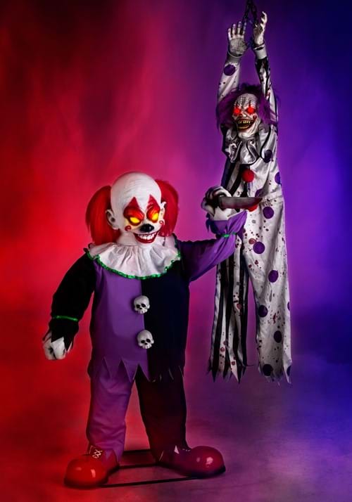 4FT Little Killer Clown Animatronic Halloween Decoration - US 8589