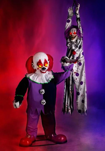 4FT Little Killer Clown Animatronic Halloween Decoration - US 8589